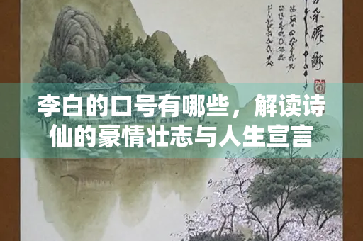 李白的口号有哪些，解读诗仙的豪情壮志与人生宣言
