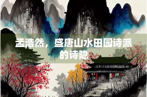 孟浩然，盛唐山水田园诗派的诗隐