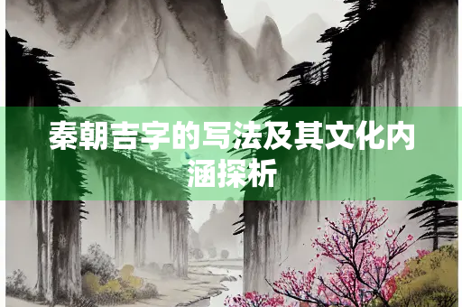 秦朝吉字的写法及其文化内涵探析