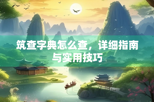 筑查字典怎么查，详细指南与实用技巧