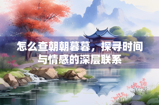 怎么查朝朝暮暮，探寻时间与情感的深层联系