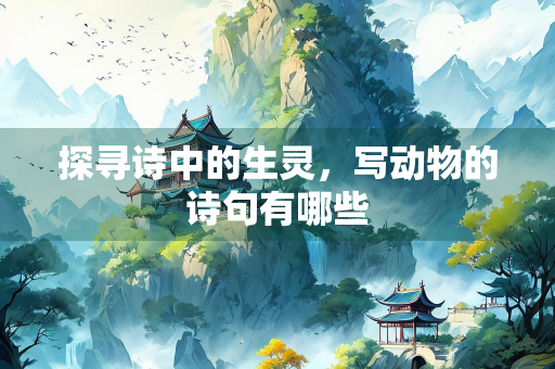 探寻诗中的生灵，写动物的诗句有哪些