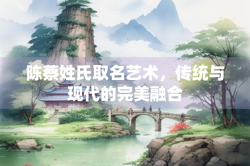 陈蔡姓氏取名艺术，传统与现代的完美融合
