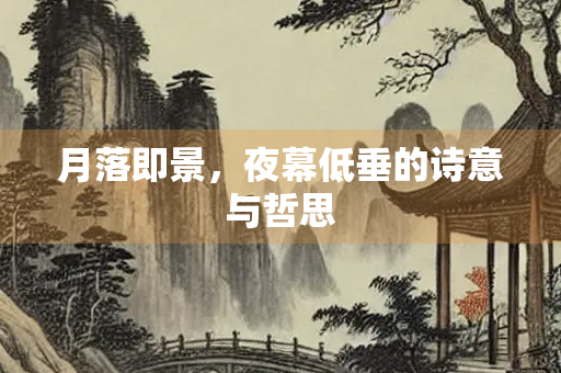 月落即景，夜幕低垂的诗意与哲思