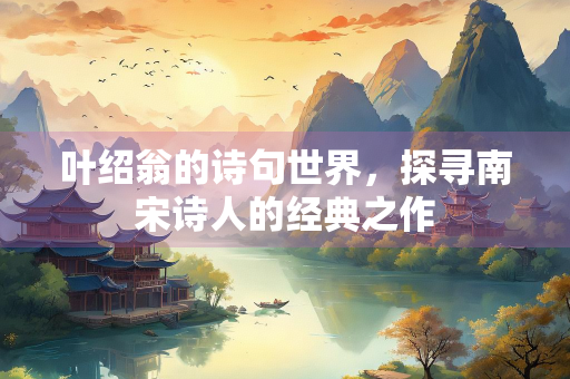叶绍翁的诗句世界，探寻南宋诗人的经典之作