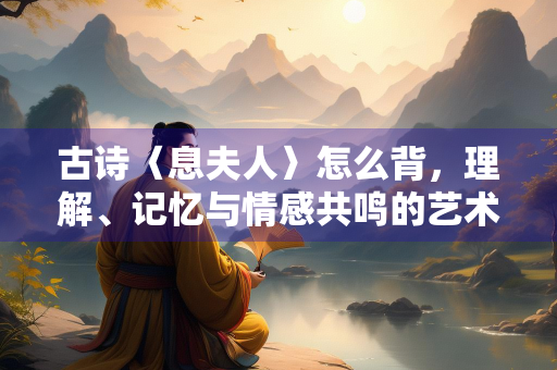 古诗〈息夫人〉怎么背，理解、记忆与情感共鸣的艺术