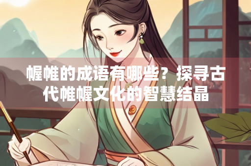 幄帷的成语有哪些？探寻古代帷幄文化的智慧结晶