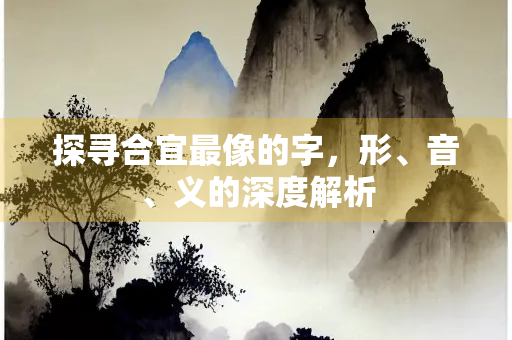 探寻合宜最像的字，形、音、义的深度解析