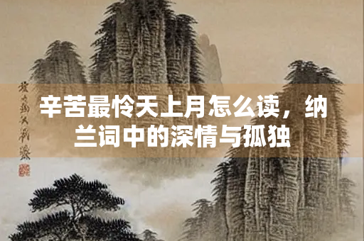 辛苦最怜天上月怎么读，纳兰词中的深情与孤独