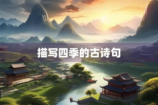 描写四季的古诗句