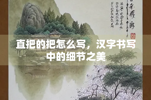 直把的把怎么写，汉字书写中的细节之美