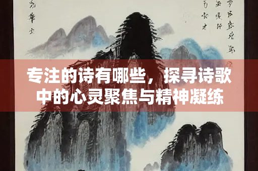 专注的诗有哪些，探寻诗歌中的心灵聚焦与精神凝练