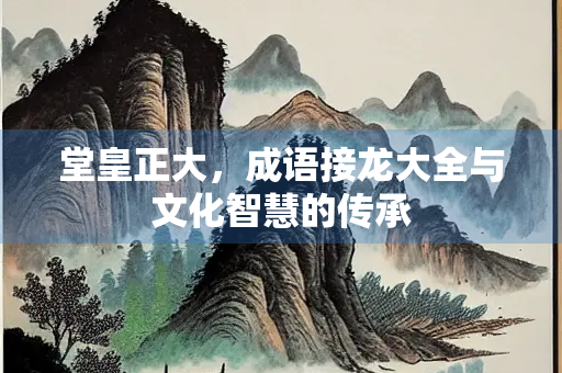 堂皇正大，成语接龙大全与文化智慧的传承
