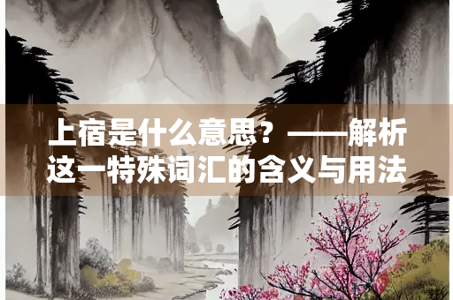 上宿是什么意思？——解析这一特殊词汇的含义与用法