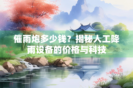 催雨炮多少钱？揭秘人工降雨设备的价格与科技