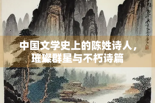 中国文学史上的陈姓诗人，璀璨群星与不朽诗篇