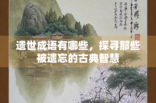 遗世成语有哪些，探寻那些被遗忘的古典智慧
