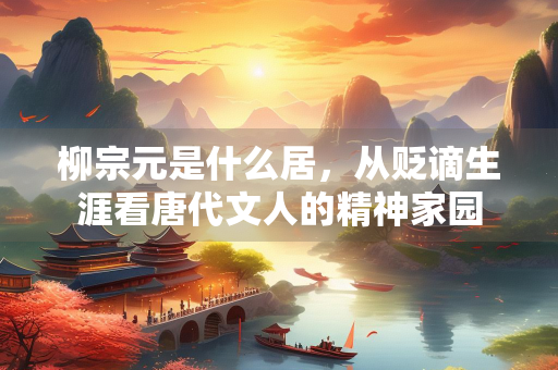 柳宗元是什么居，从贬谪生涯看唐代文人的精神家园