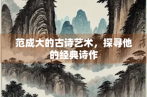 范成大的古诗艺术，探寻他的经典诗作