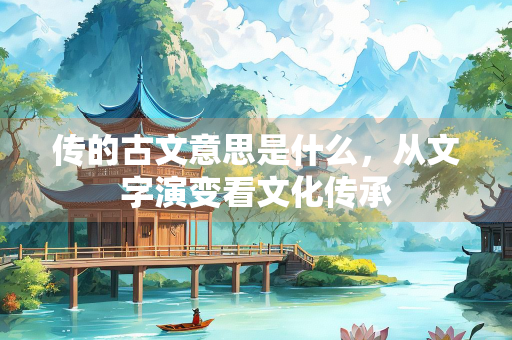 传的古文意思是什么，从文字演变看文化传承
