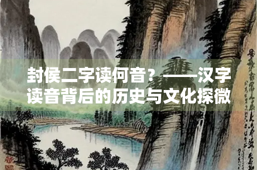 封侯二字读何音？——汉字读音背后的历史与文化探微