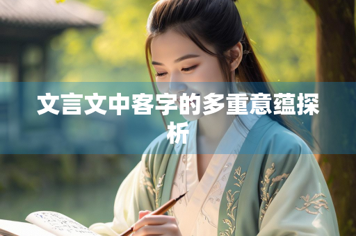 文言文中客字的多重意蕴探析