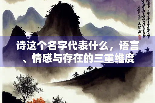 诗这个名字代表什么，语言、情感与存在的三重维度