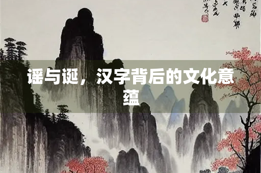 谣与诞，汉字背后的文化意蕴