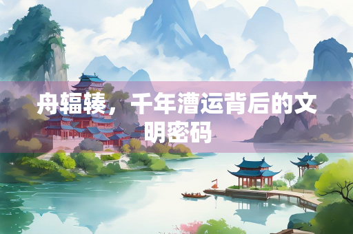 舟辐辏，千年漕运背后的文明密码