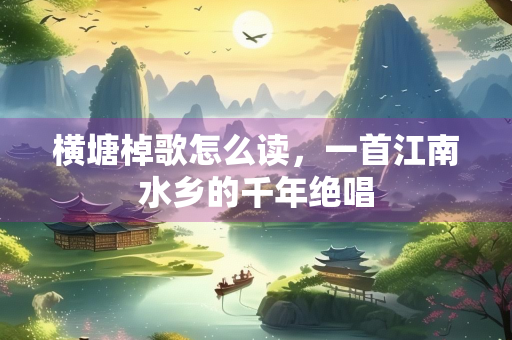 横塘棹歌怎么读，一首江南水乡的千年绝唱