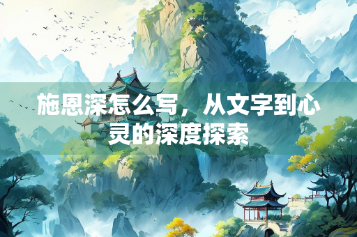施恩深怎么写，从文字到心灵的深度探索