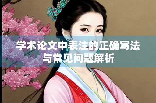 学术论文中表注的正确写法与常见问题解析
