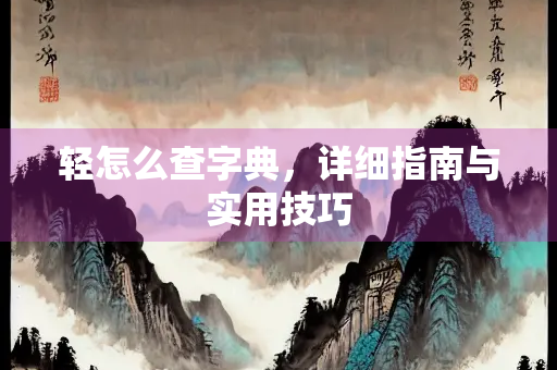 轻怎么查字典，详细指南与实用技巧