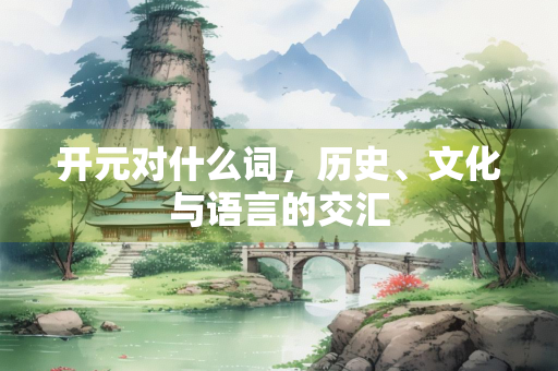 开元对什么词，历史、文化与语言的交汇