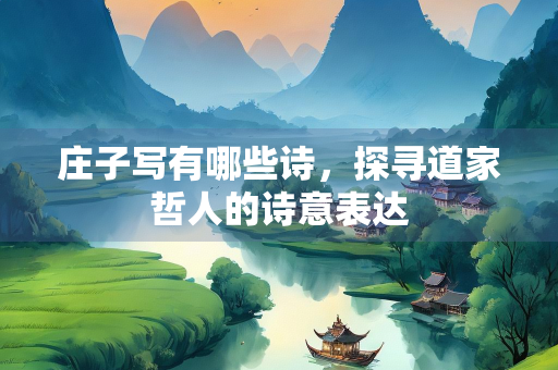 庄子写有哪些诗，探寻道家哲人的诗意表达