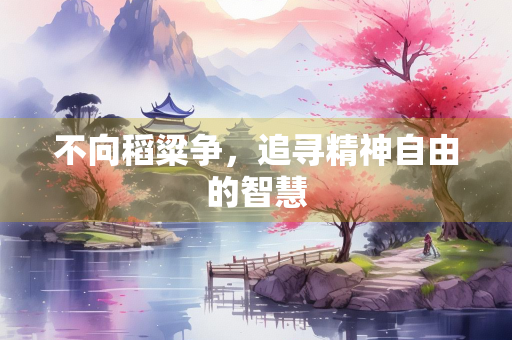 不向稻粱争，追寻精神自由的智慧