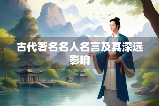 古代著名名人名言及其深远影响