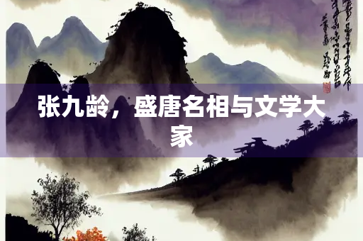 张九龄，盛唐名相与文学大家