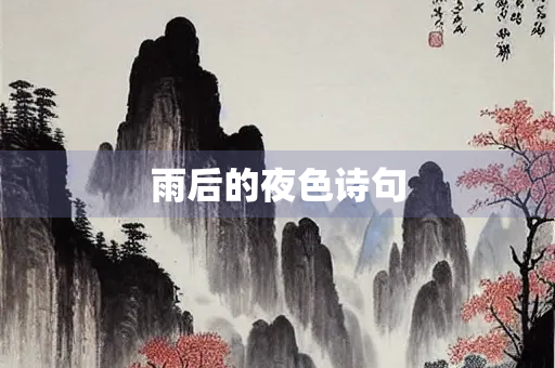 雨后的夜色诗句