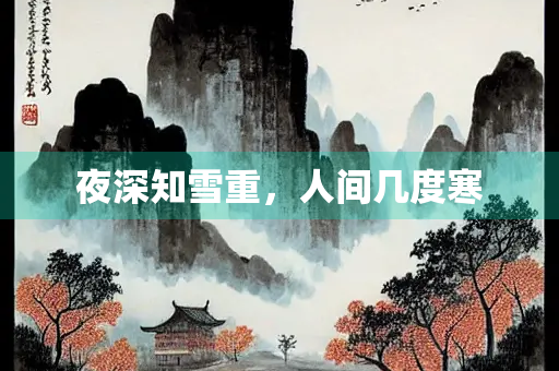 夜深知雪重，人间几度寒