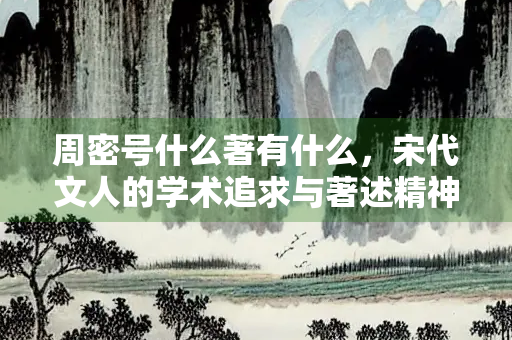 周密号什么著有什么，宋代文人的学术追求与著述精神