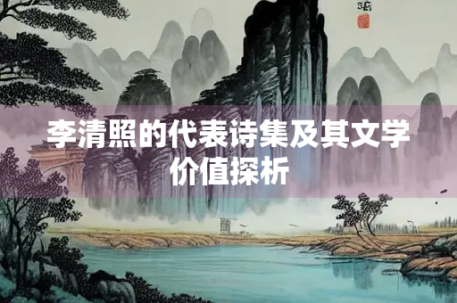 李清照的代表诗集及其文学价值探析