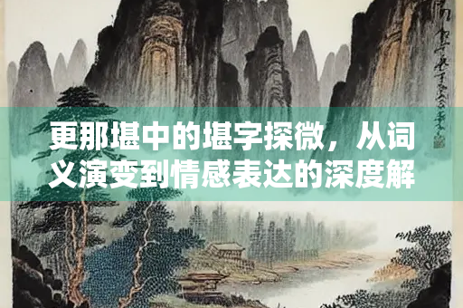 更那堪中的堪字探微，从词义演变到情感表达的深度解析