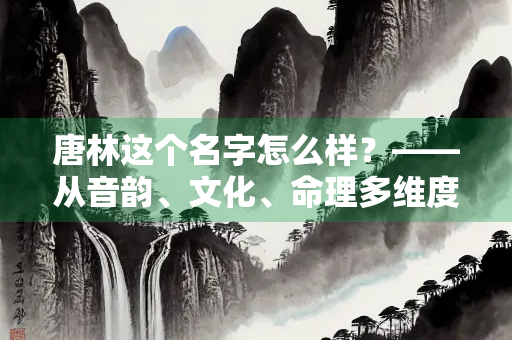唐林这个名字怎么样？——从音韵、文化、命理多维度解析
