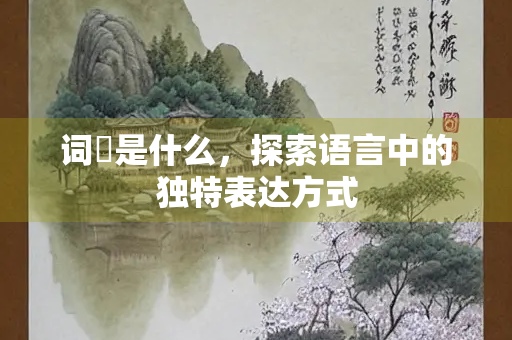 词莂是什么，探索语言中的独特表达方式