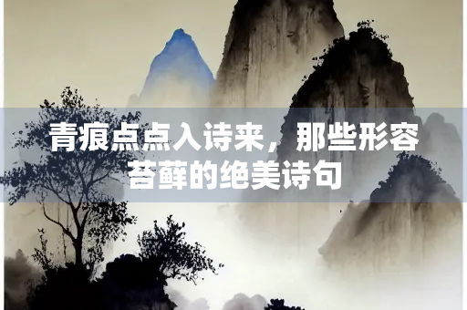 青痕点点入诗来，那些形容苔藓的绝美诗句