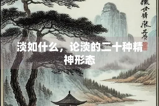 淡如什么，论淡的二十种精神形态