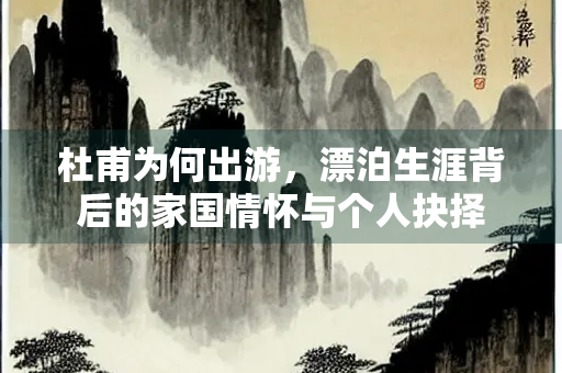 杜甫为何出游，漂泊生涯背后的家国情怀与个人抉择
