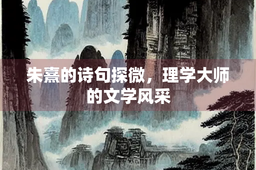 朱熹的诗句探微，理学大师的文学风采