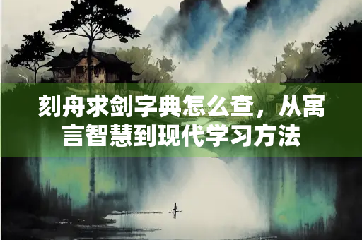 刻舟求剑字典怎么查，从寓言智慧到现代学习方法
